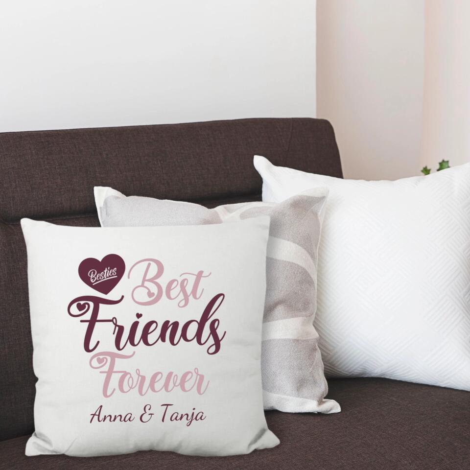 Kissen "Besties - Best Friends Forever" - personalisiert mit Wunschnamen