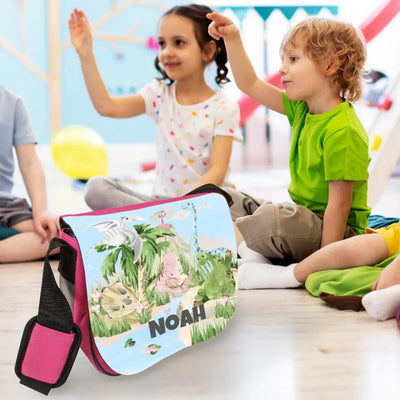 Kindergartentasche für Mädchen und Jungen mit Wunschname personalisiert "Dinos"