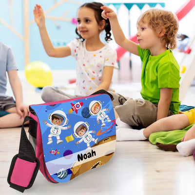 Kindergartentasche für Mädchen und Jungen mit Wunschname personalisiert "Astronauten"