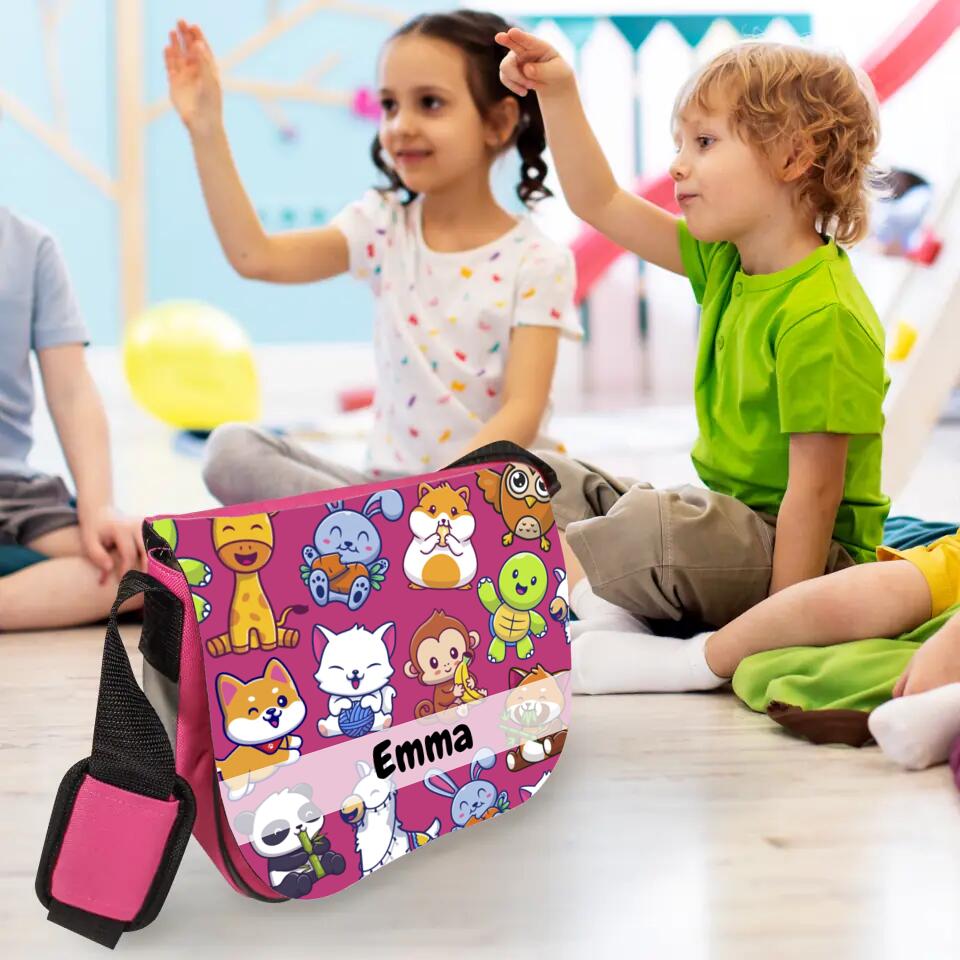 Kindergartentasche für Mädchen und Jungen mit Wunschname personalisiert "Süße Tiere"