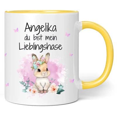 Tasse "Du bist mein Lieblinshase" personalisiert mit Namen