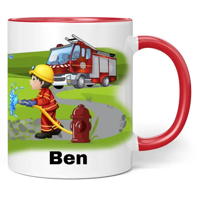 Tasse "Feuerwehrmann" personalisiert mit Namen