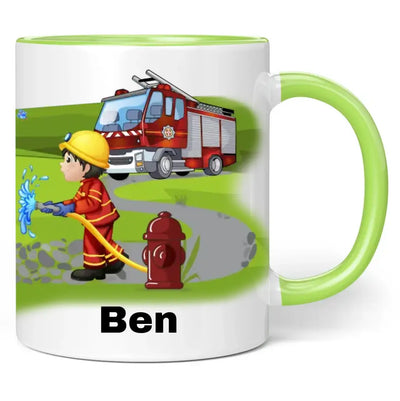 Tasse "Feuerwehrmann" personalisiert mit Namen