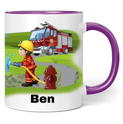 Tasse "Feuerwehrmann" personalisiert mit Namen