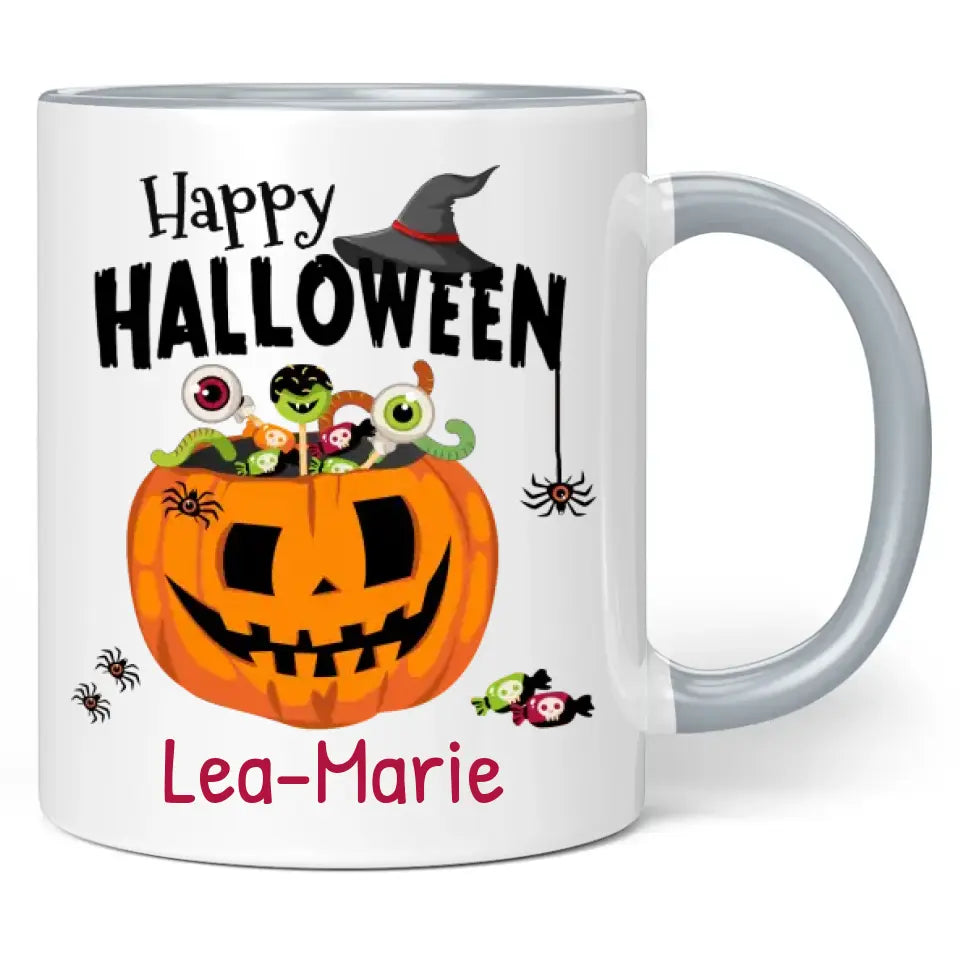 Tasse "Happy Halloween" personalisiert mit Namen