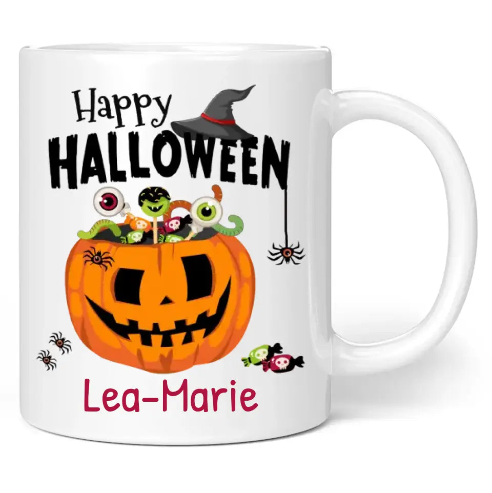 Tasse "Happy Halloween" personalisiert mit Namen