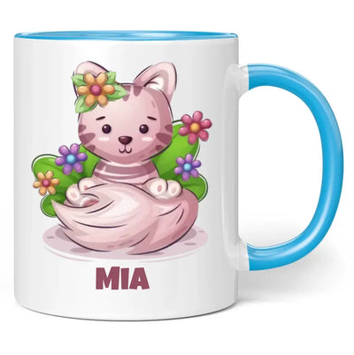 Tasse "Süße Katze" personalisiert mit Namen