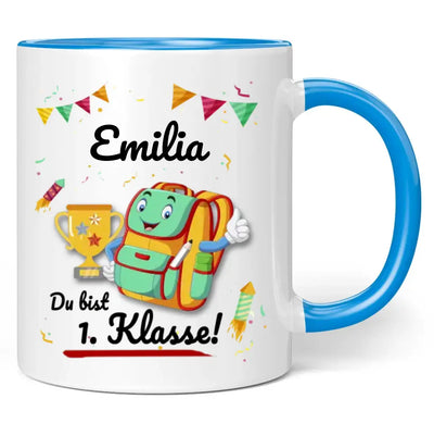 Tasse "Du bist 1. Klasse!" personalisiert mit Namen