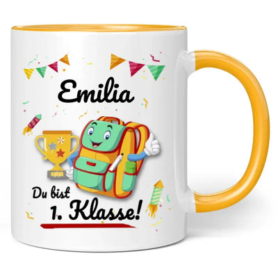 Tasse "Du bist 1. Klasse!" personalisiert mit Namen