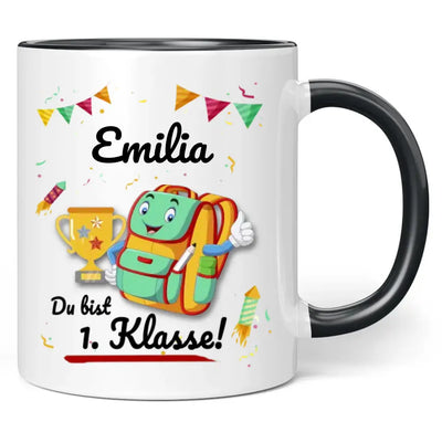 Tasse "Du bist 1. Klasse!" personalisiert mit Namen