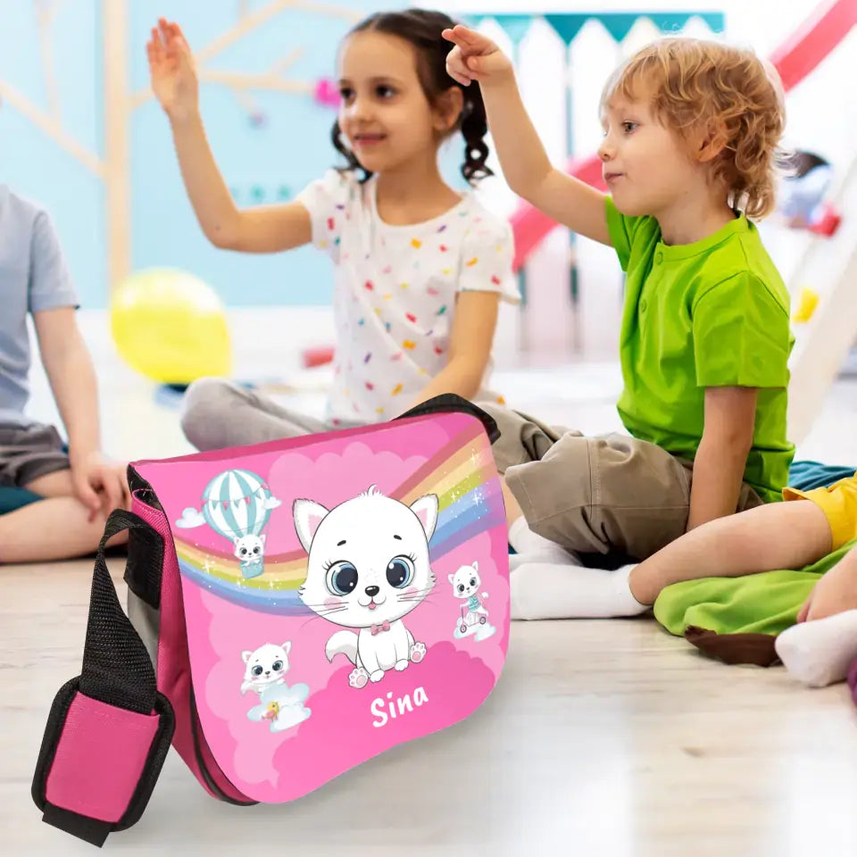 Kindergartentasche für Mädchen und Jungen mit Wunschname personalisiert "Babykatze"