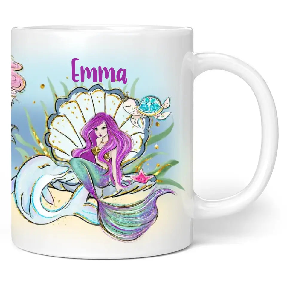 Tasse "Meerjungfrau" personalisiert mit Namen