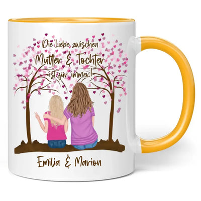 Tasse "Die Liebe zwischen Mutter & Tochter ist für immer!" personalisiert mit Namen + anpassbarer Grafik