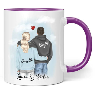 Tasse "King & Queen" personalisiert mit Namen + anpassbarer Grafik