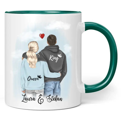 Tasse "King & Queen" personalisiert mit Namen + anpassbarer Grafik