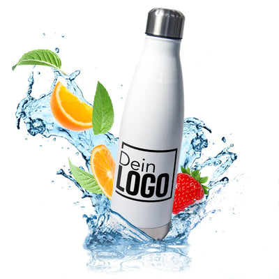 Edelstahl Trinkflasche 500ml - Thermoflasche "Dein Logo"