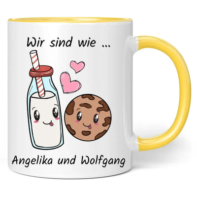 Tasse "Wir sind wie ..." personalisiert mit Namen + anpassbarer Grafik