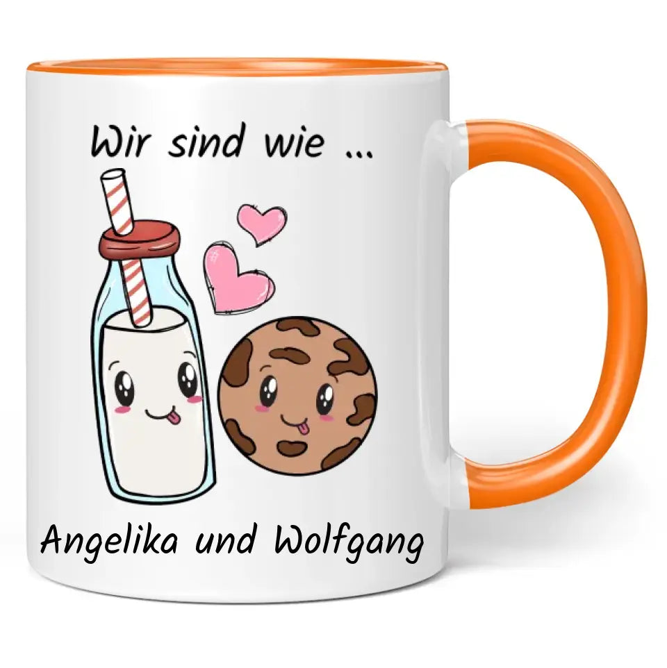 Tasse "Wir sind wie ..." personalisiert mit Namen + anpassbarer Grafik