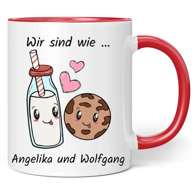 Tasse "Wir sind wie ..." personalisiert mit Namen + anpassbarer Grafik