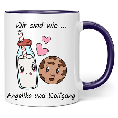 Tasse "Wir sind wie ..." personalisiert mit Namen + anpassbarer Grafik