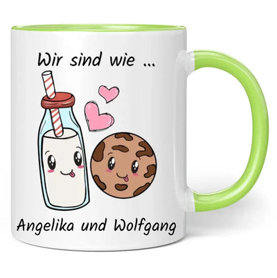 Tasse "Wir sind wie ..." personalisiert mit Namen + anpassbarer Grafik