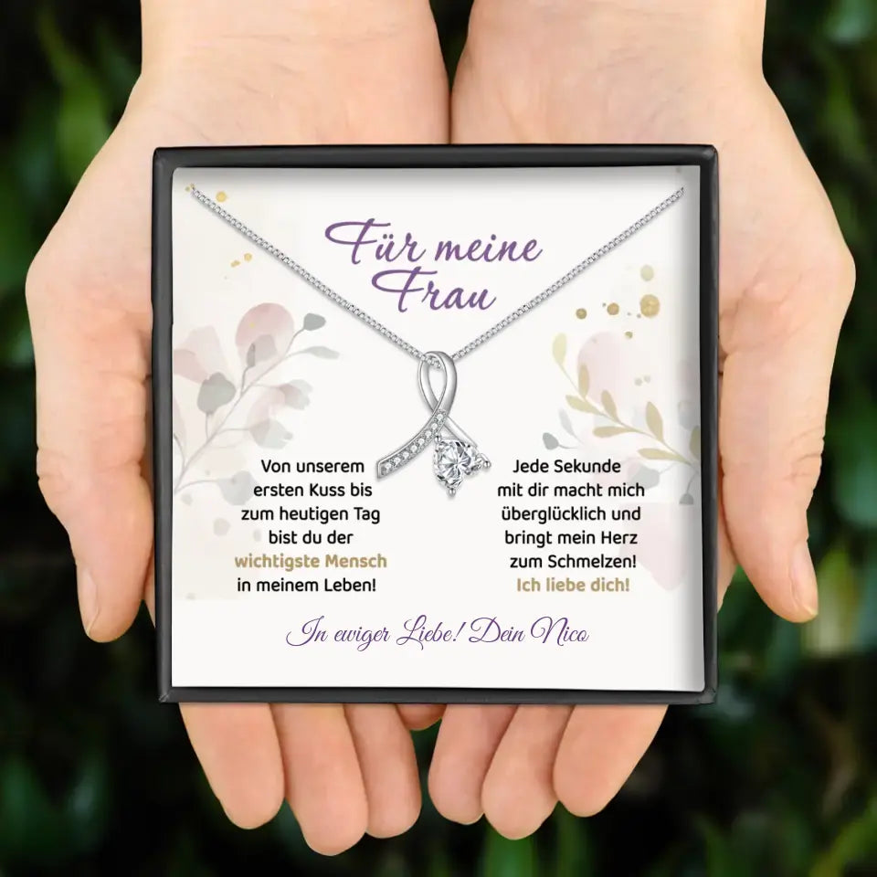 Halskette "Für meine Frau" - mit Wunschtext