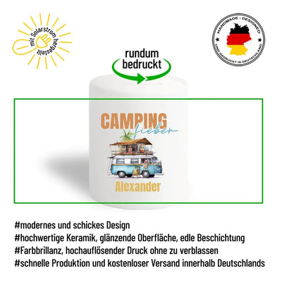 Spardose "Campingfieber" personalisiert mit Namen