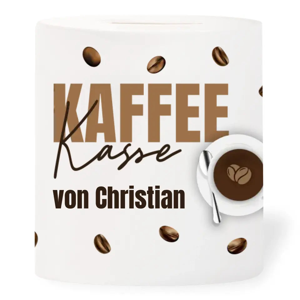 Spardose "Kaffeekasse" personalisiert mit Namen