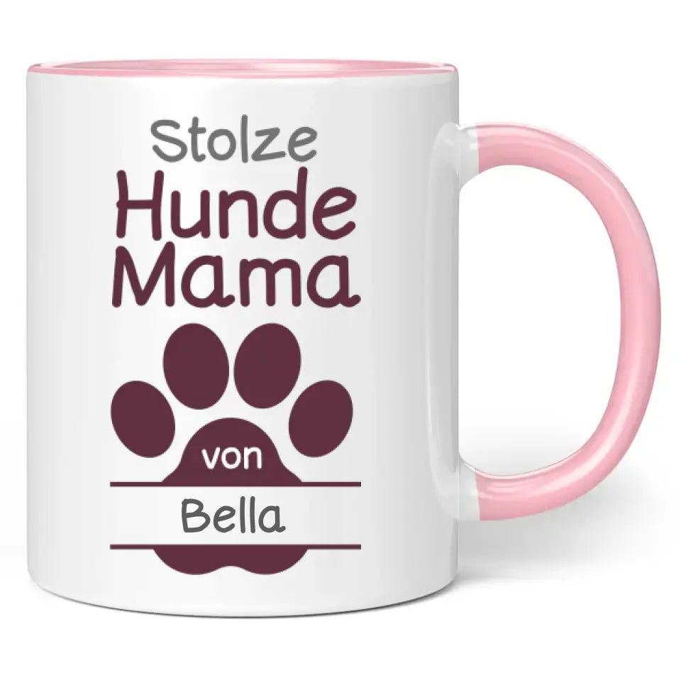 Tasse "Stolze Hunde-Mama" personalisiert mit Namen