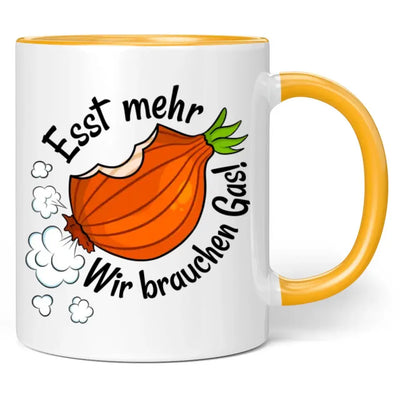 Tasse "Esst mehr Zwiebeln! Wir brauchen Gas!"