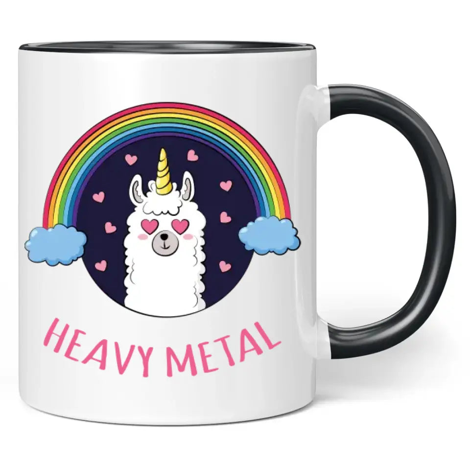 Tasse "Heavy Metal" (Lama-Motiv)