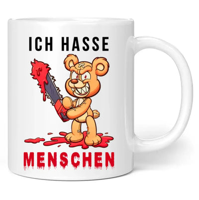 Tasse "Ich hasse Menschen" (Teddy-Motiv)