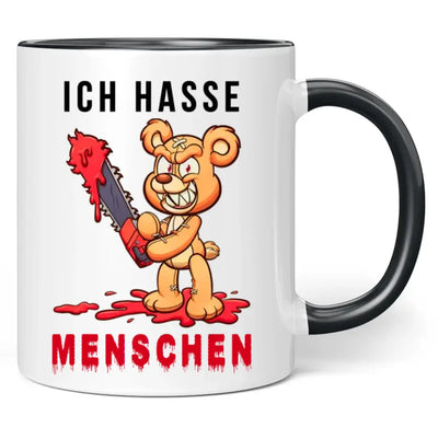 Tasse "Ich hasse Menschen" (Teddy-Motiv)