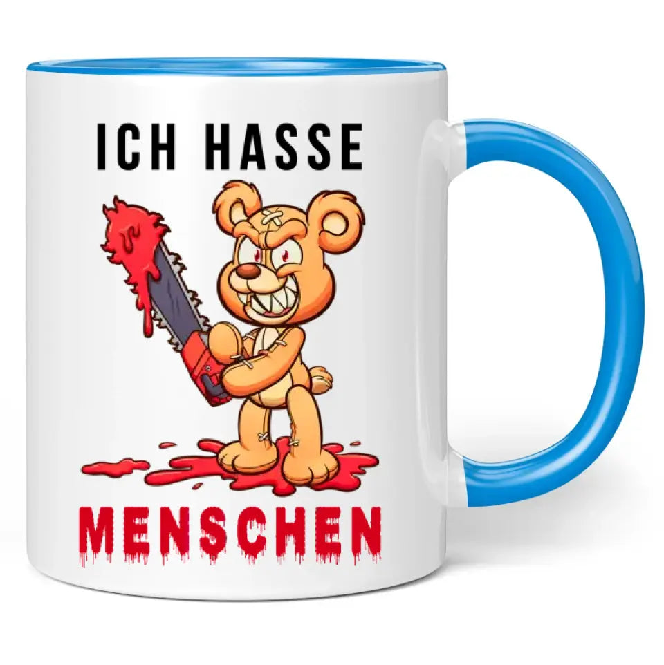 Tasse "Ich hasse Menschen" (Teddy-Motiv)