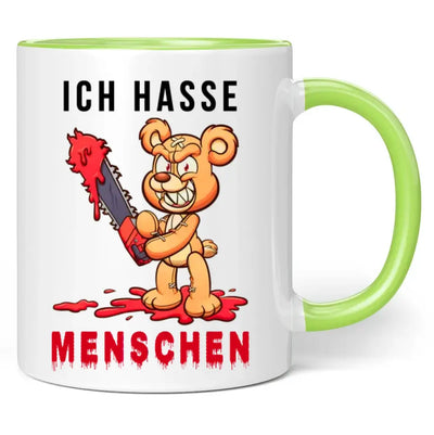 Tasse "Ich hasse Menschen" (Teddy-Motiv)