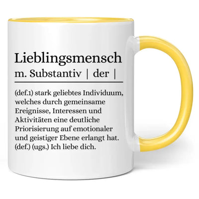 Tasse "Lieblingsmensch - m. Substantiv, der ..."