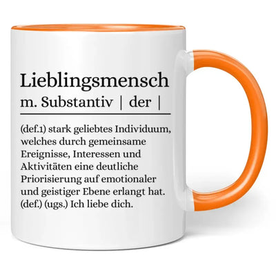 Tasse "Lieblingsmensch - m. Substantiv, der ..."