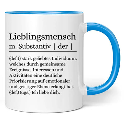 Tasse "Lieblingsmensch - m. Substantiv, der ..."