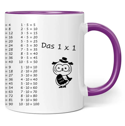 Tasse "Das 1x1" (Eulen-Motiv)