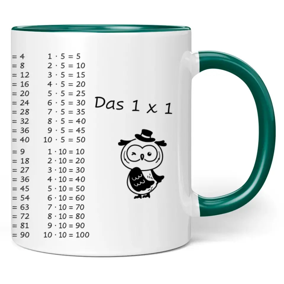 Tasse "Das 1x1" (Eulen-Motiv)