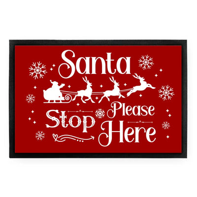 Fußmatte "Santa Please Stop Here"