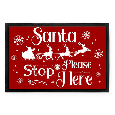 Fußmatte "Santa Please Stop Here"
