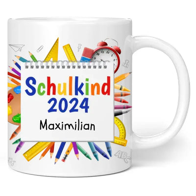 Tasse "Schulkind 2024" mit Wunschnamen