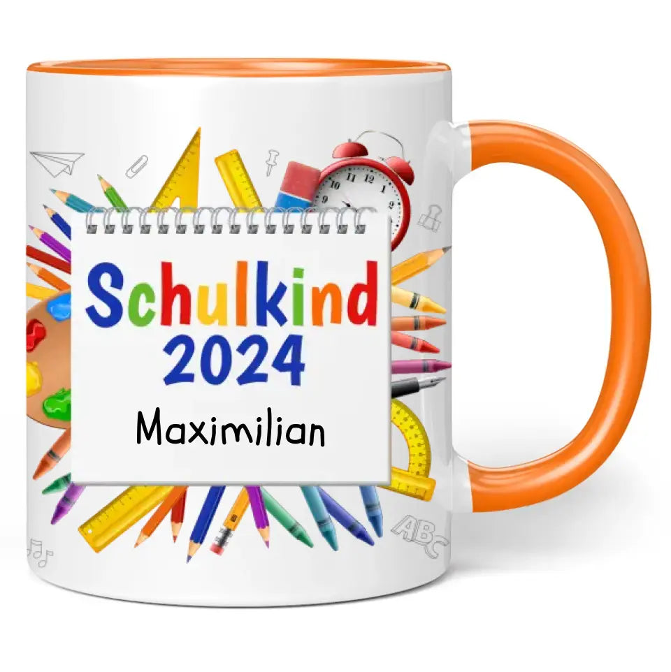 Tasse "Schulkind 2024" mit Wunschnamen