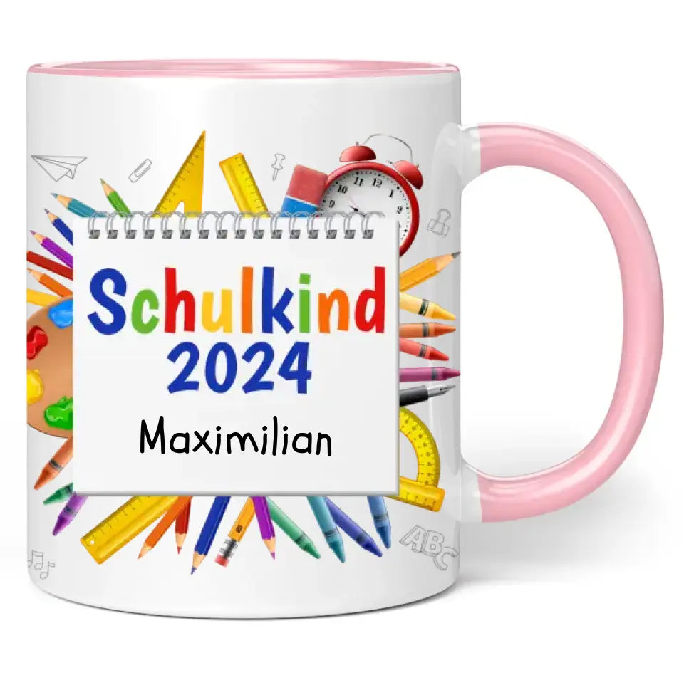 Tasse "Schulkind 2024" mit Wunschnamen