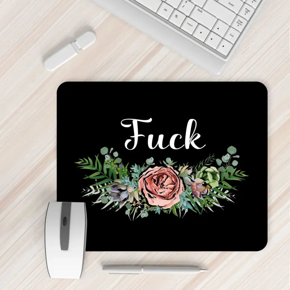 Mauspad mit Spruch "Fuck" 230x190mm