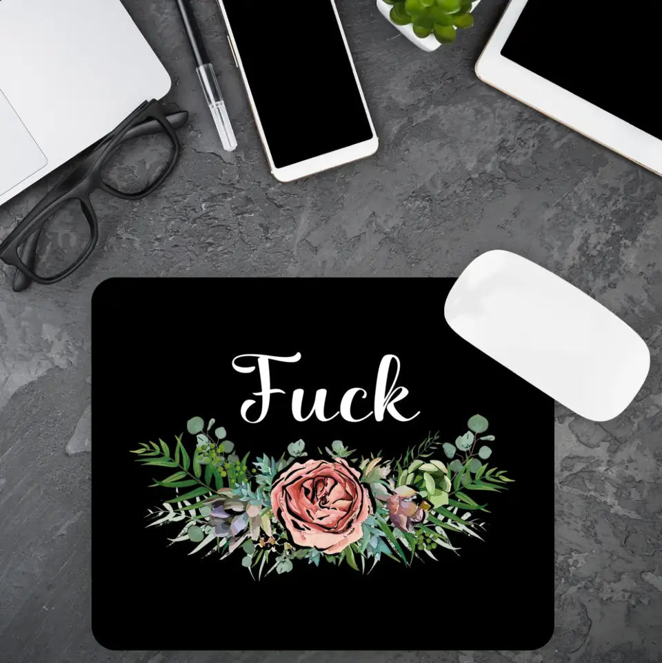 Mauspad mit Spruch "Fuck" 230x190mm