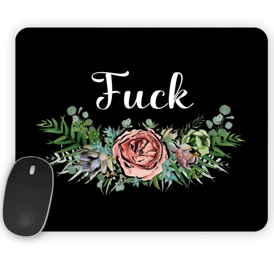 Mauspad mit Spruch "Fuck" 230x190mm