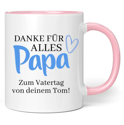 Tasse "Danke für alles Papa" mit Wunschtext