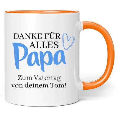 Tasse "Danke für alles Papa" mit Wunschtext